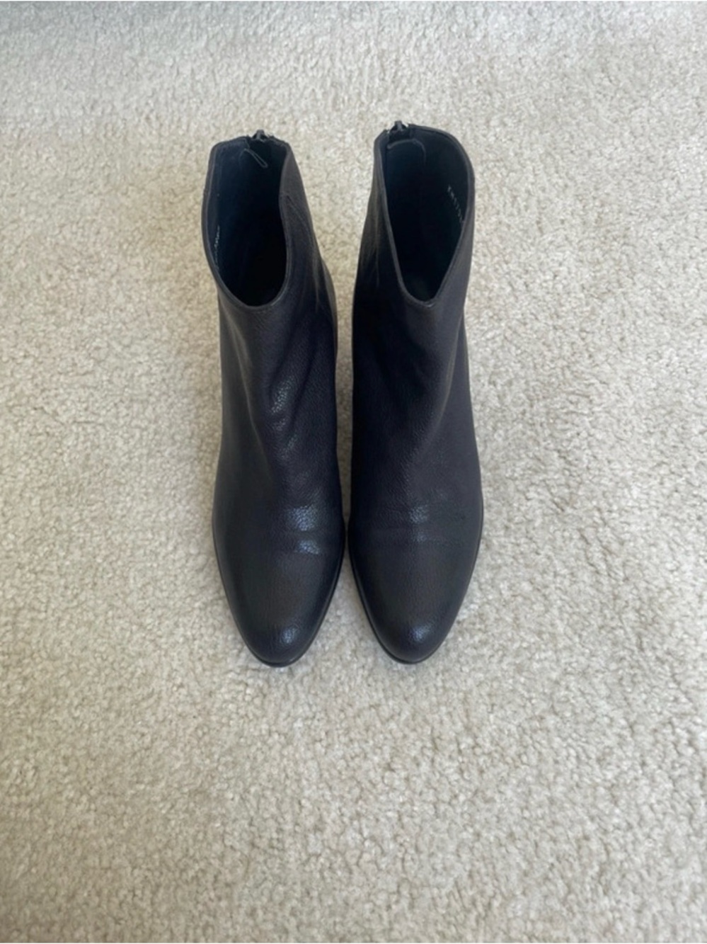 Stuart Weitzman Black Leather Ankle Booties